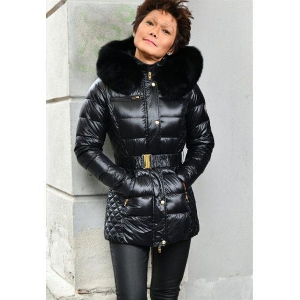 Beam Mid Belt - Black - Fox Fur